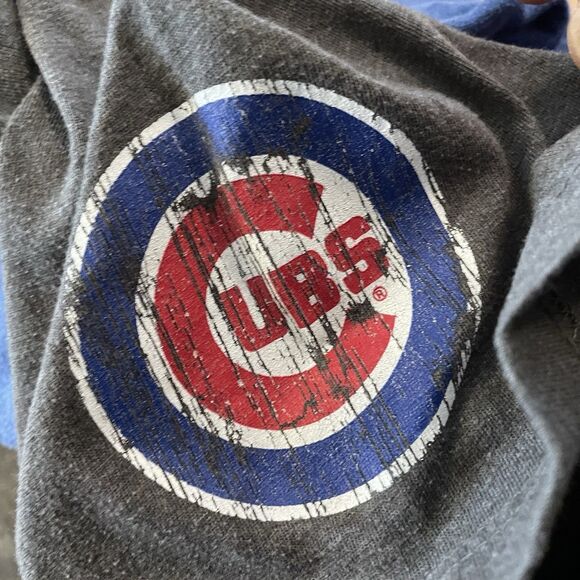 Majestic Chicago Cubs Graphic Print T Shirt Mens Size Large Blue - Picture 7 of 7